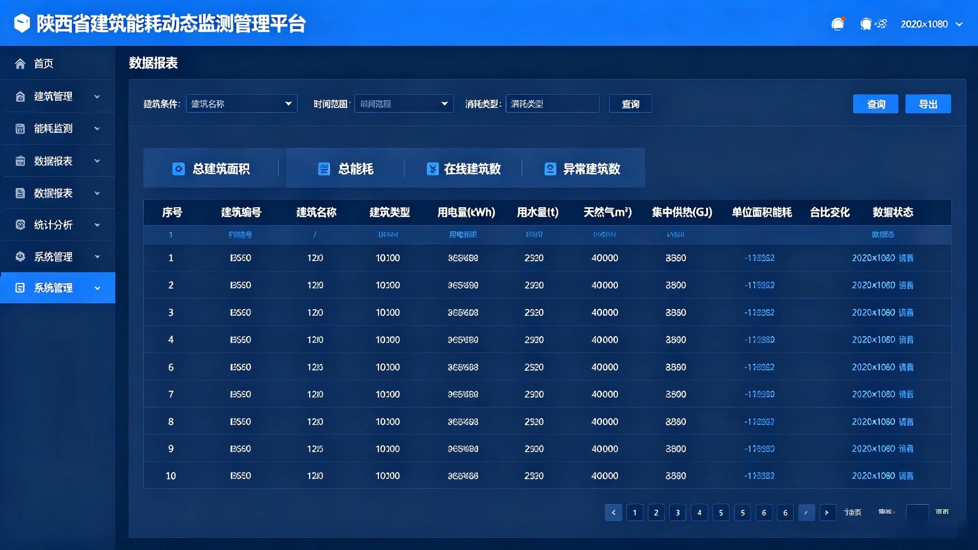 绿色建筑申报能耗联网监测及上报平台